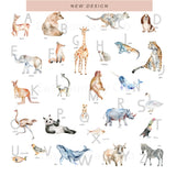 Cotton Muslin Watercolor Animal Alphabet Blanket