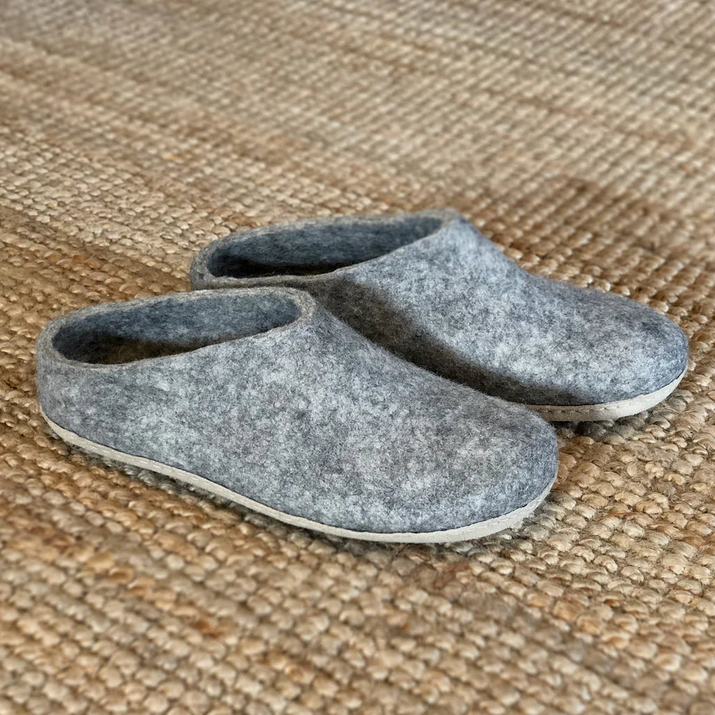Wool Felt Slippers - Ash