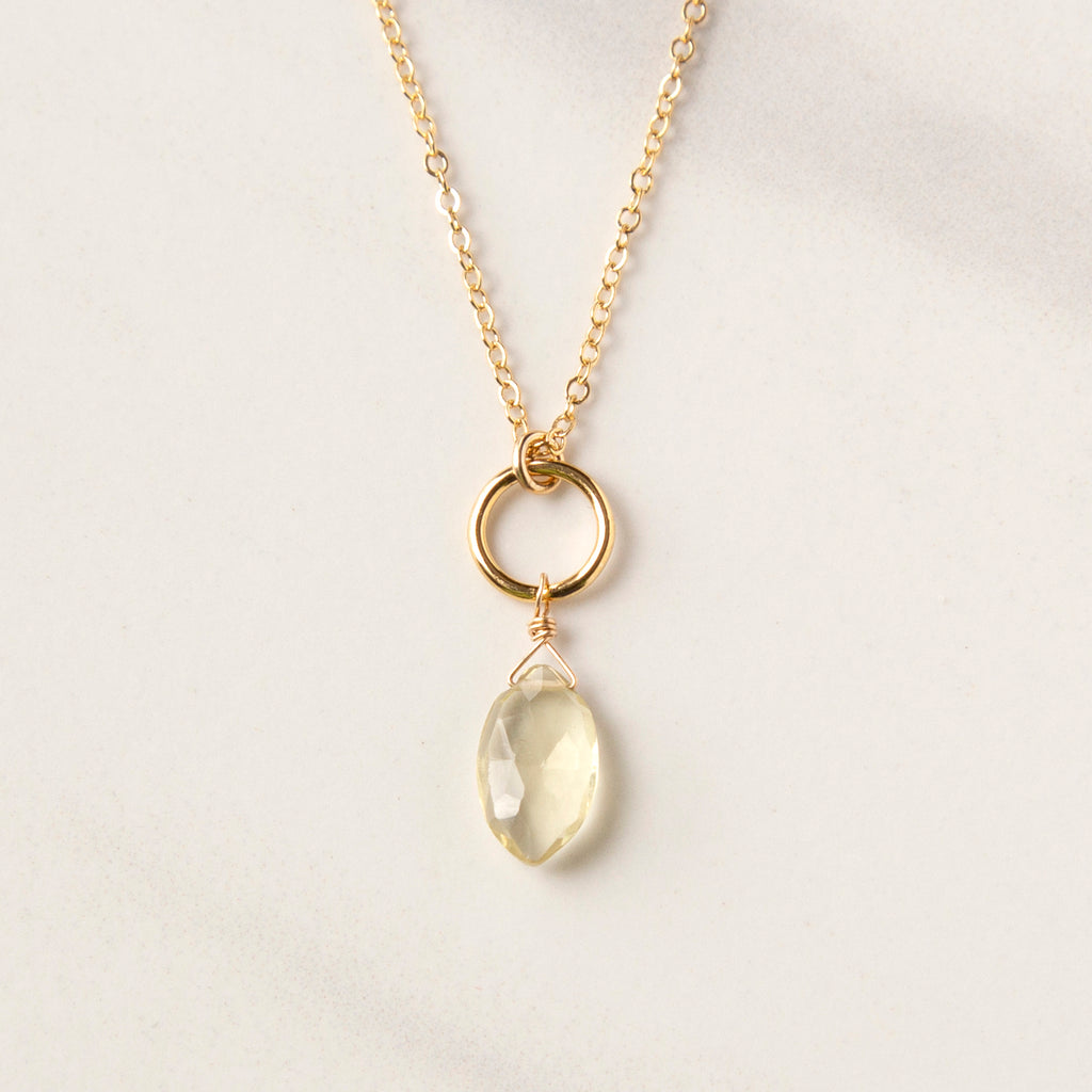 Miranda Necklace on Gold-Fill Cable Chain