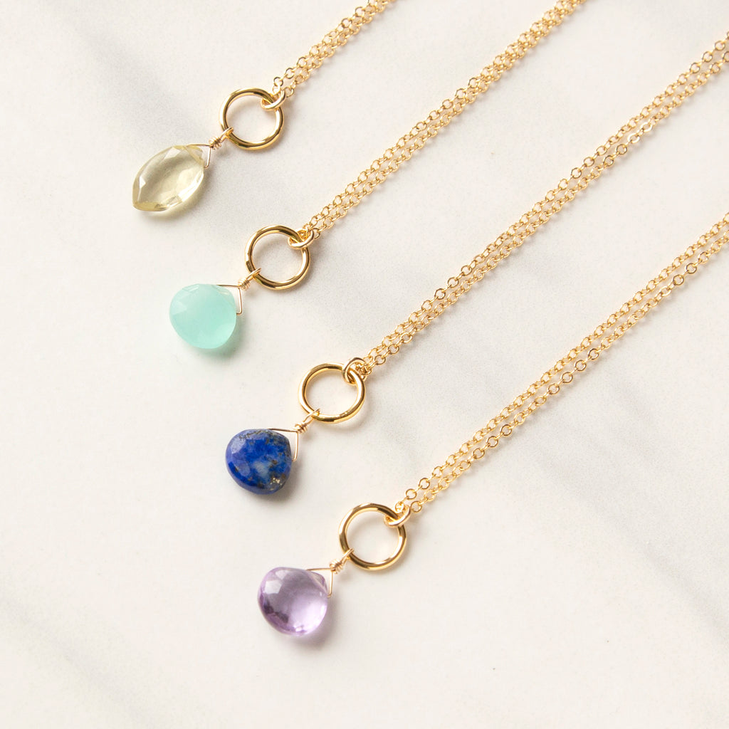 Miranda Necklace on Gold-Fill Cable Chain