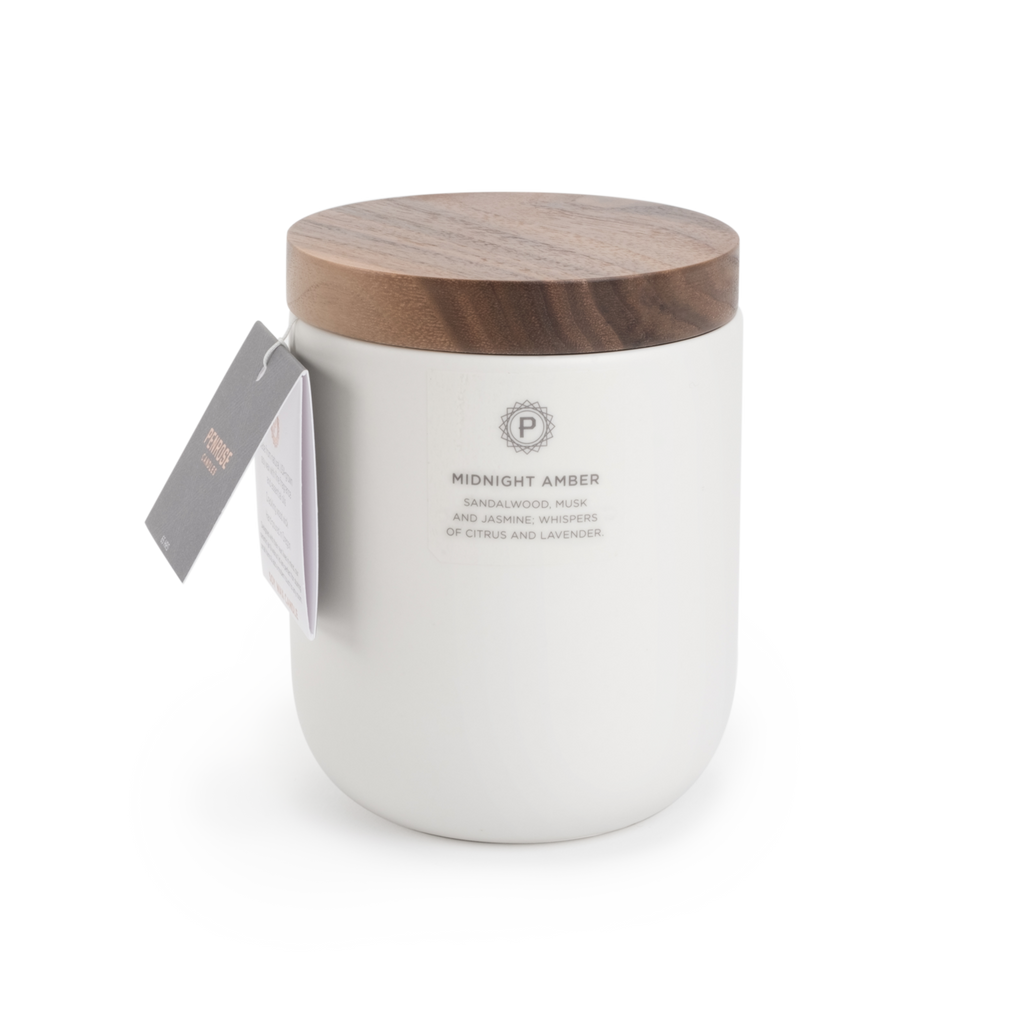 Midnight Amber Ceramic Candle