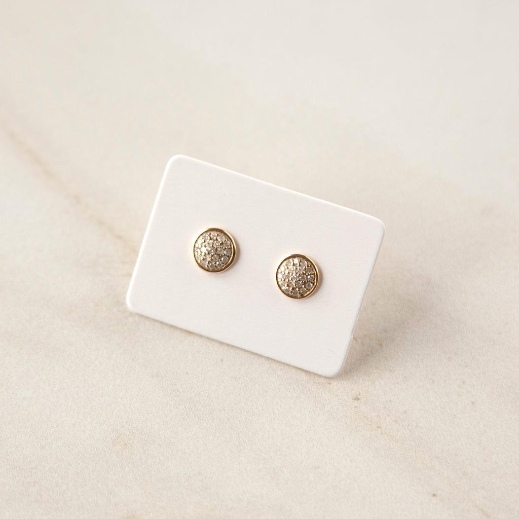 10k Pave Diamond Studs