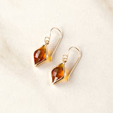 Crystal Rhombus Earrings
