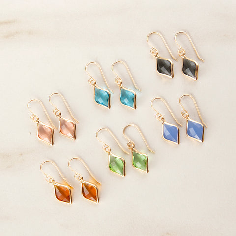 Crystal Rhombus Earrings