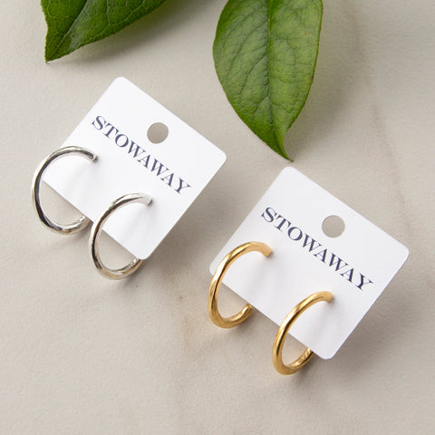 Imani Hand-Sculpted Hoop Post Earrings