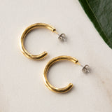 Imani Hand-Sculpted Hoop Post Earrings