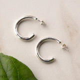 Imani Hand-Sculpted Hoop Post Earrings