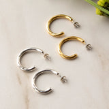 Imani Hand-Sculpted Hoop Post Earrings
