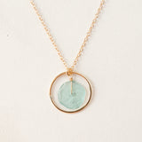 Gold Necklace with Ancient Glass Pendant
