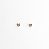 Heart Center Crystal Studs