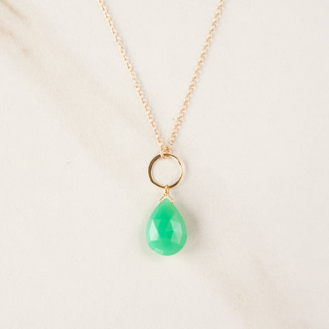 Chrysoprase Briolette Necklace