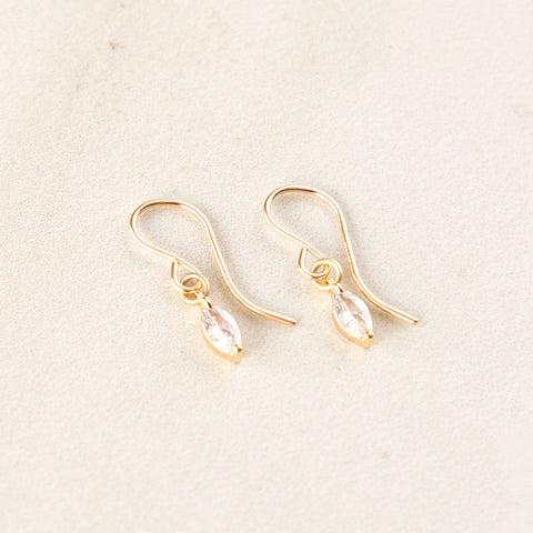 Tiny Crystal Marquis Earrings