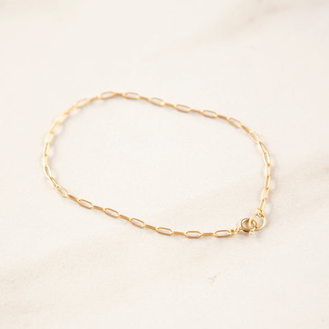 X Small Paperclip Chain Bracelet