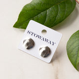 Zuri Hand-Sculpted Disc Post Earrings