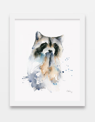Excited Raccoon Art Print
