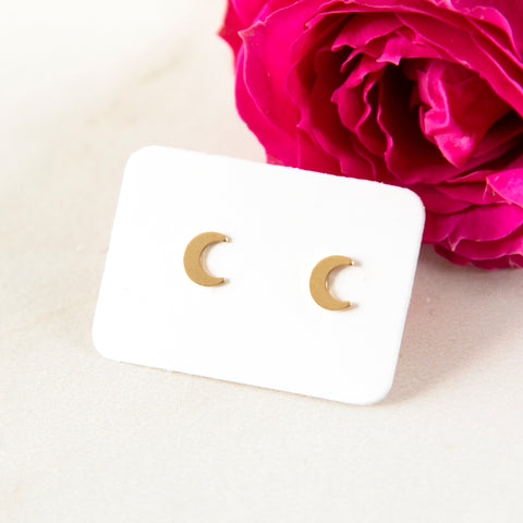 14k Crescent Studs