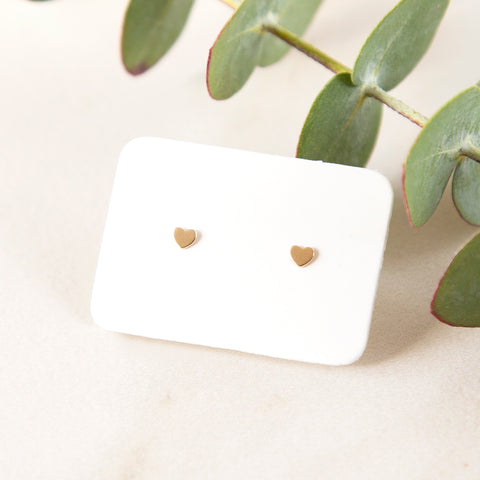 14k Heart Studs