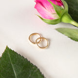 14k Solid Gold Huggies
