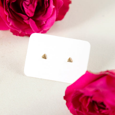 14k Triangle Studs