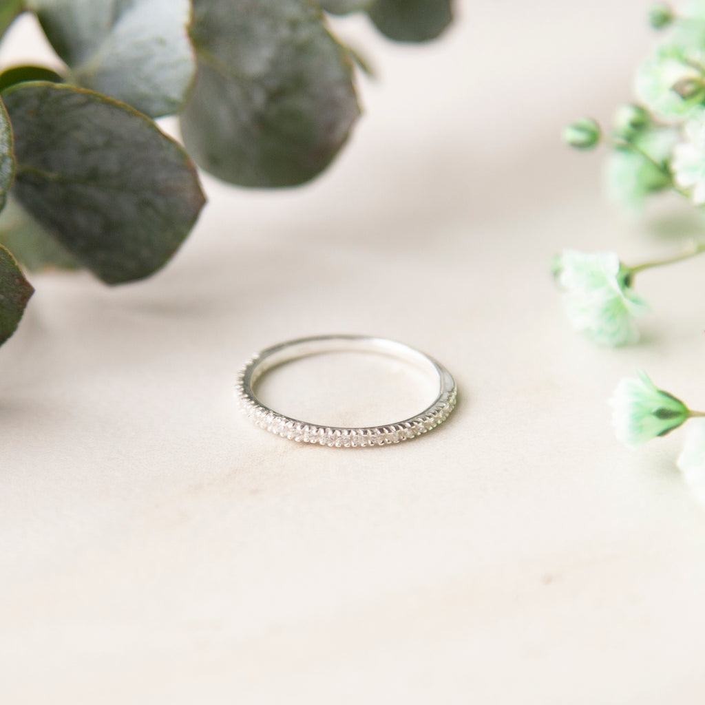 Crystal Stacking Ring (Silver) – TASI Designs