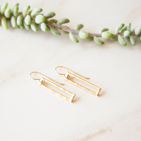 Open Rectangle Earrings