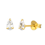 Pear Crystal Studs